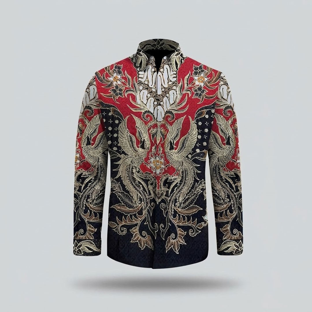 Gold-Gilded Silk Batik